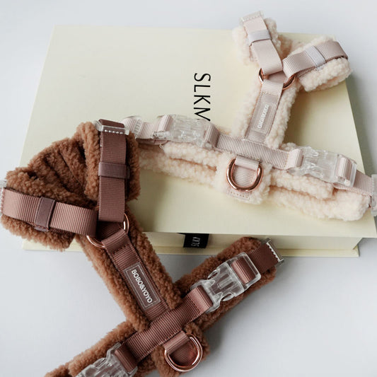 maisonmayaa-harnais-laisse-velours-moumoutte-gamelle oreilles longues