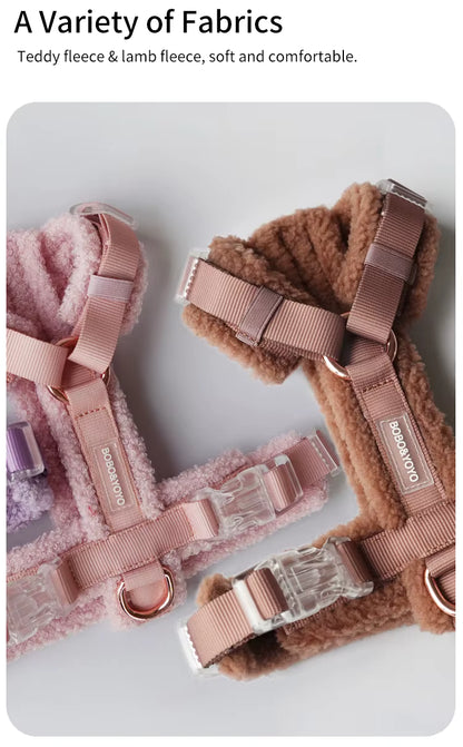 maisonmayaa-harnais-laisse-velours-moumoutte-gamelle oreilles longues