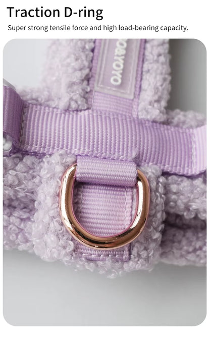 maisonmayaa-harnais-laisse-velours-moumoutte-gamelle oreilles longues